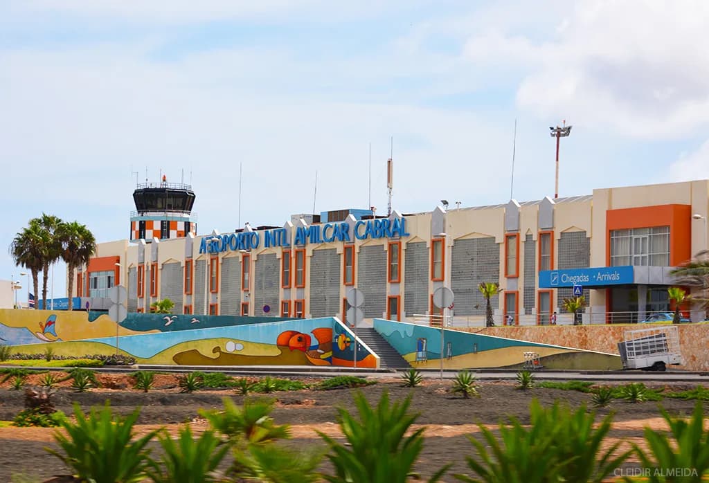 Vue aérienne de l'infrastructure de Amílcar Cabral International Airport