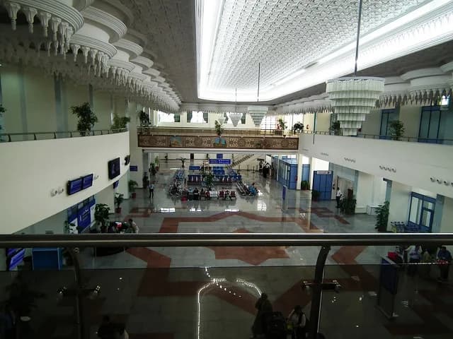 Luftaufnahme der Infrastruktur von Zenata – Messali El Hadj Airport