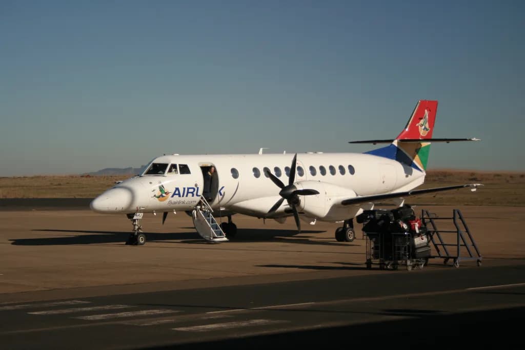 Vue aérienne de l'infrastructure de Moshoeshoe I International Airport
