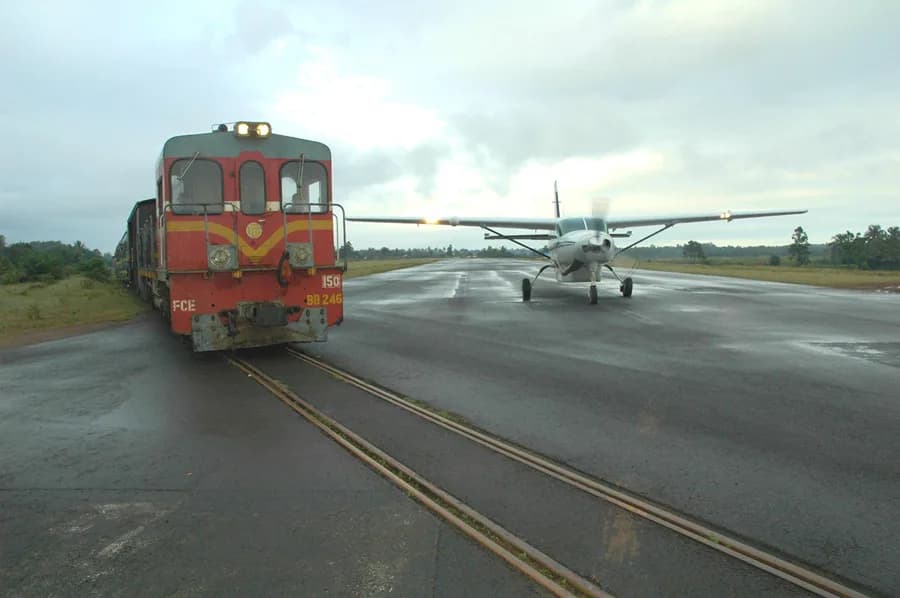 Vue aérienne de l'infrastructure de Manakara Airport
