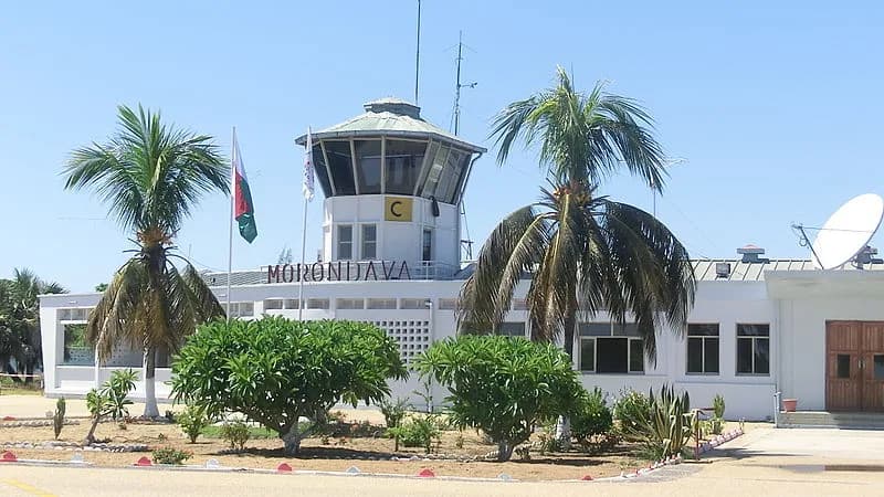Aerial view of Morondava Airport airport infrastructure