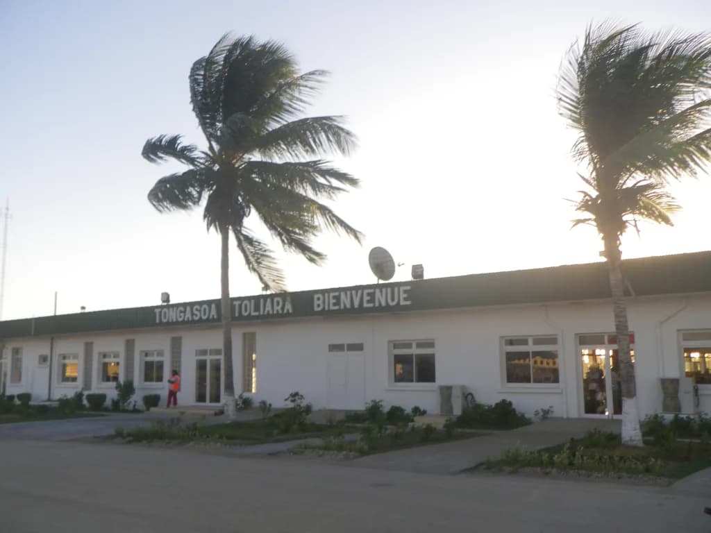 Aerial view of Toliara Airport airport infrastructure