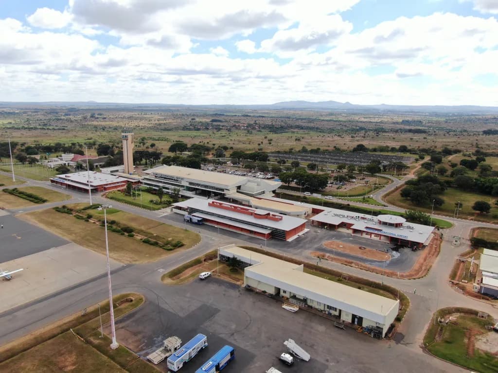 Vue aérienne de l'infrastructure de Kamuzu International Airport