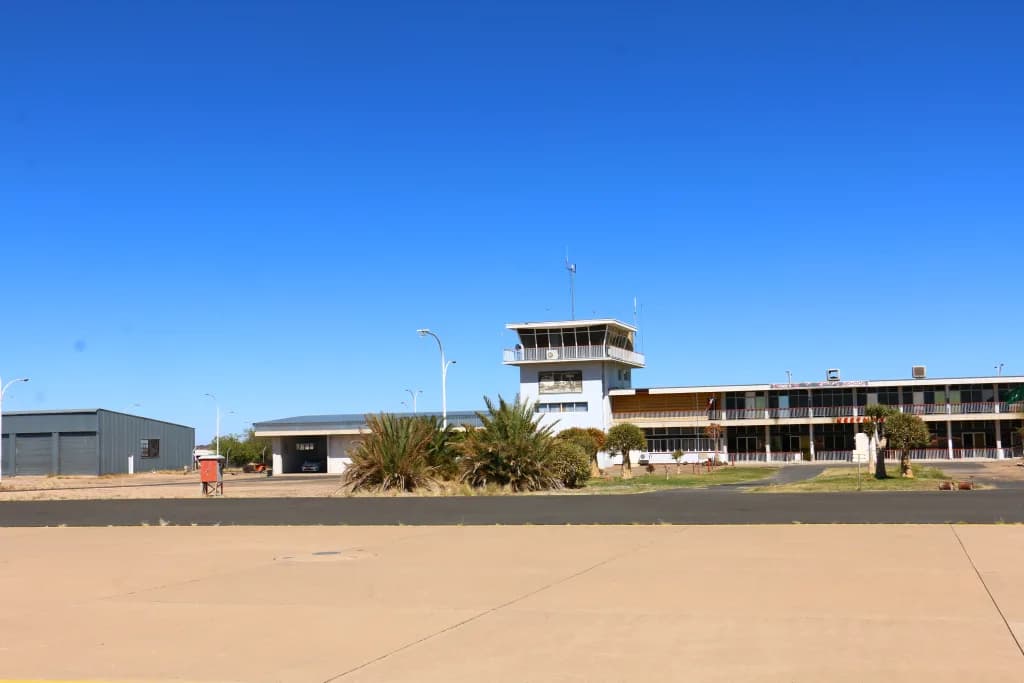 Aerial view of Keetmanshoop Airport airport infrastructure