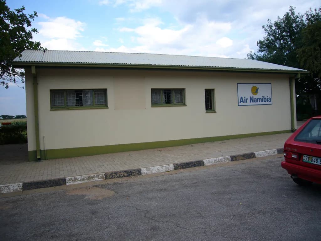Vue aérienne de l'infrastructure de Tsumeb Airport