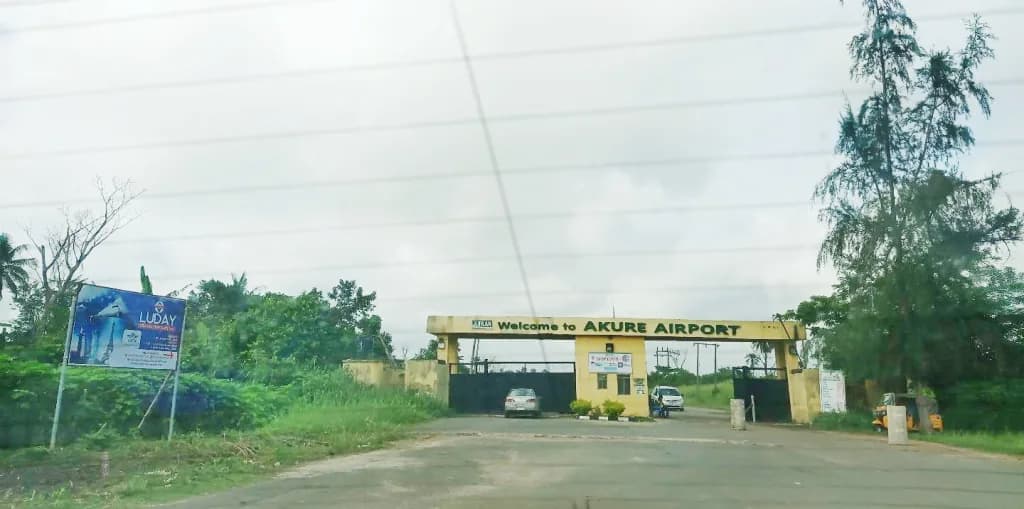 Aerial view of Akure Airport airport infrastructure