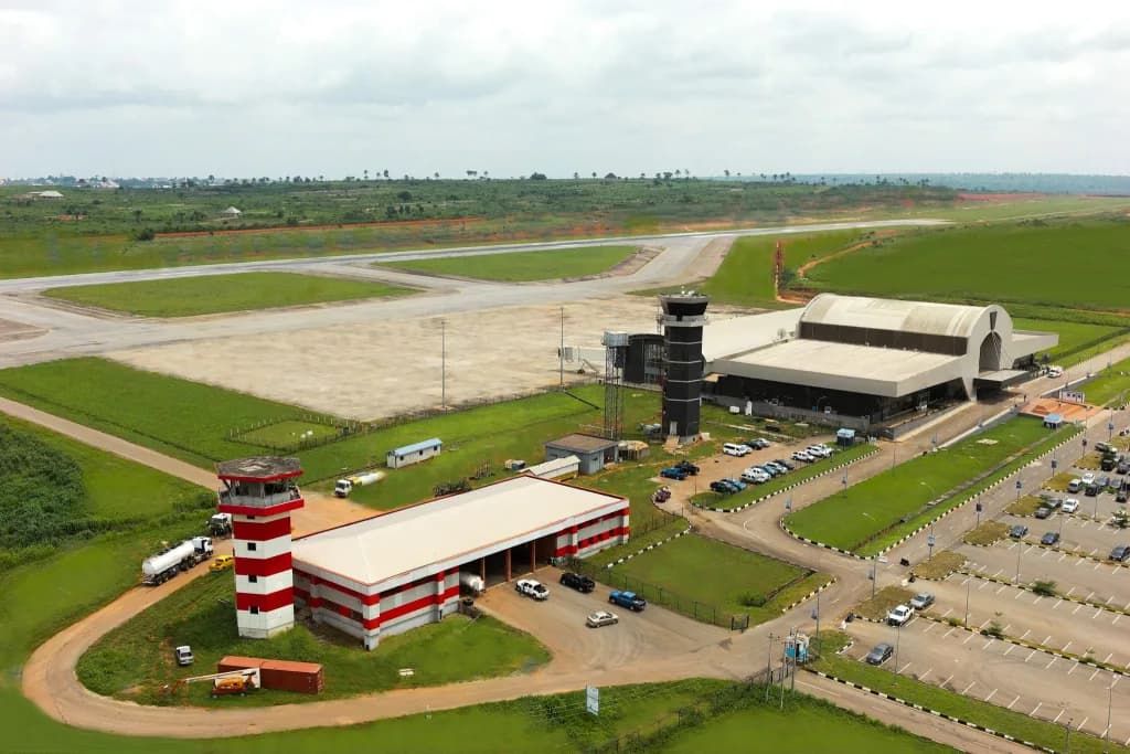 Vue aérienne de l'infrastructure de Asaba International Airport