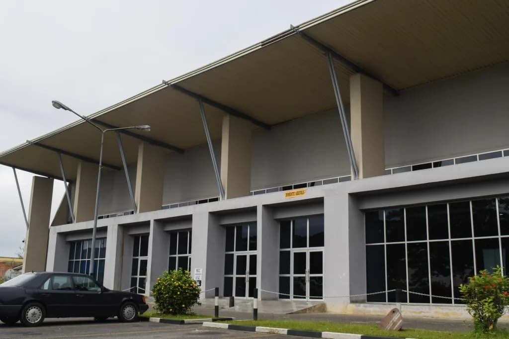 Aerial view of Margaret Ekpo International Airport airport infrastructure