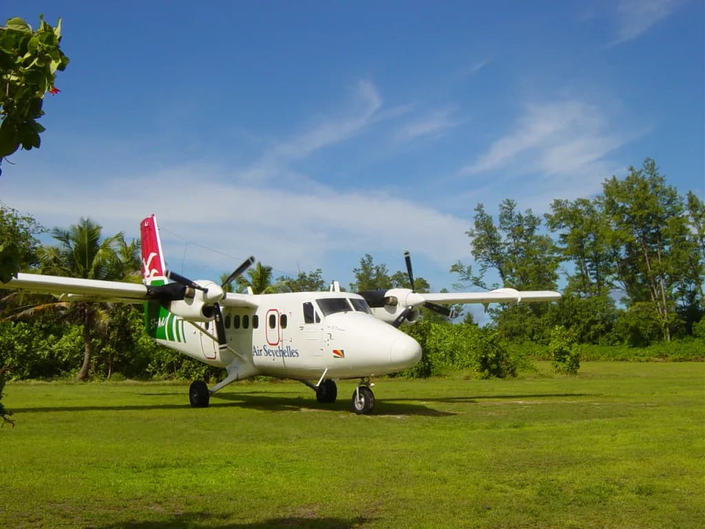 Vue aérienne de l'infrastructure de Bird Island Airport