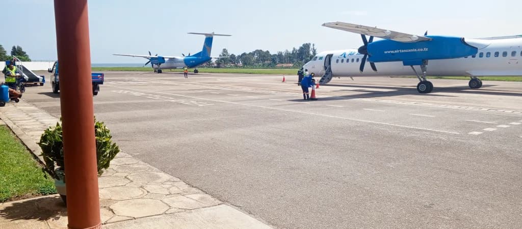 Vue aérienne de l'infrastructure de Bukoba Airport