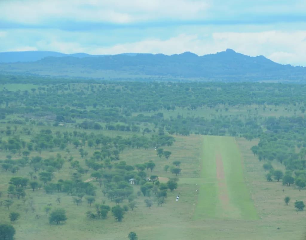 Aerial view of Loliondo Airport airport infrastructure