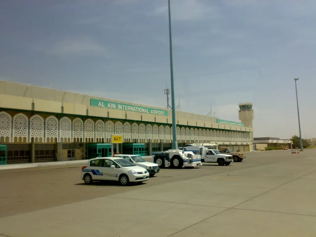 Aerial view of Al Ain International Airport airport infrastructure