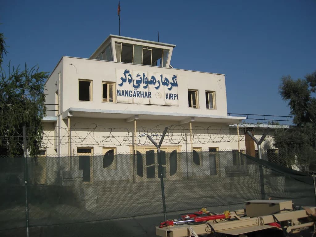 Aerial view of Jalalabad Airport airport infrastructure