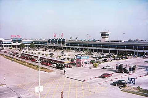Luftaufnahme der Infrastruktur von Shantou Waisha Airport