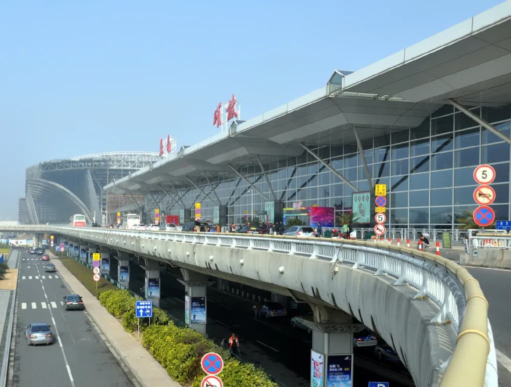 Aerial view of Sunan Shuofang International Airport airport infrastructure