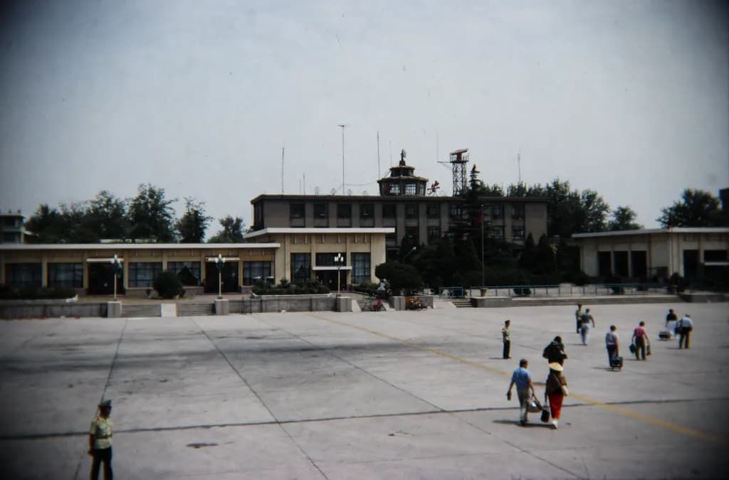Aerial view of Xi'an Xiguan Airport airport infrastructure