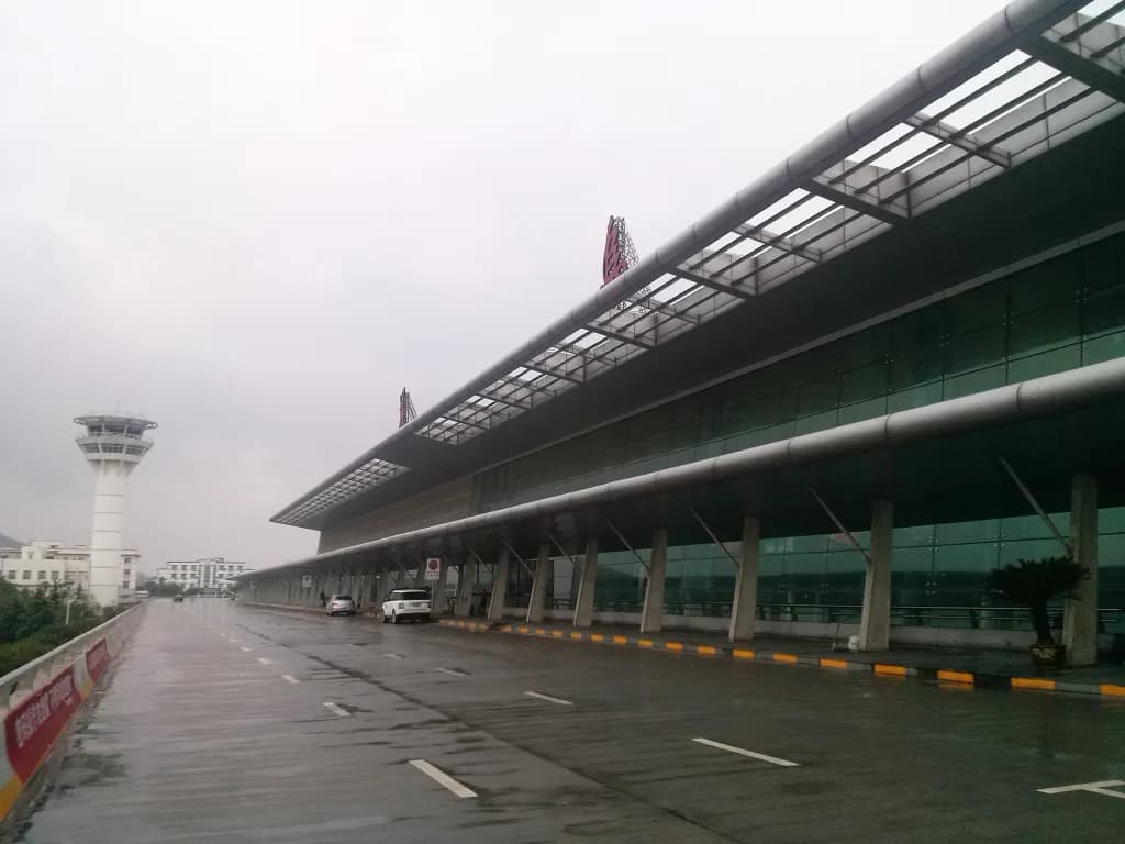 Luftaufnahme der Infrastruktur von Yiwu Airport