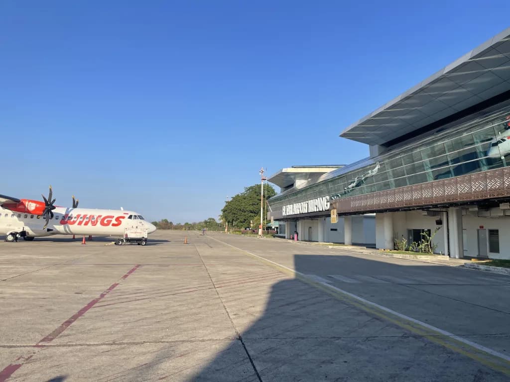 Vue aérienne de l'infrastructure de El Tari Airport