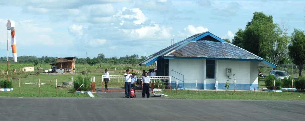 Aerial view of Muko Muko Airport airport infrastructure