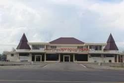 Aerial view of Nop Goliat Dekai Airport airport infrastructure