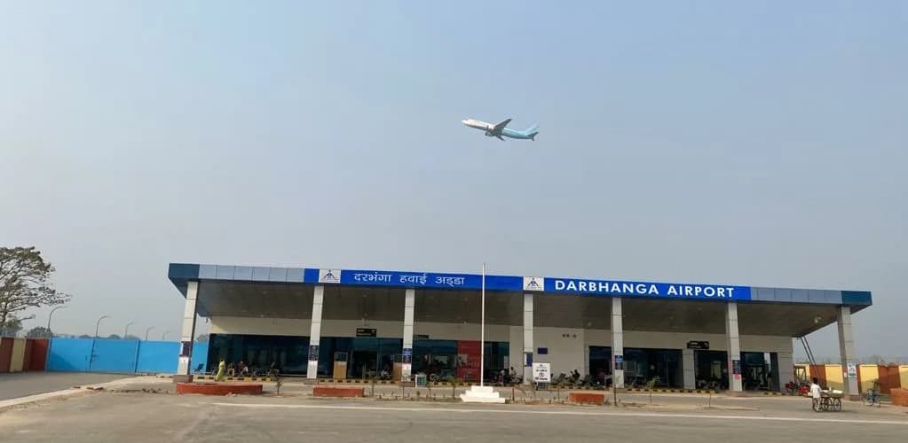 Vue aérienne de l'infrastructure de Darbhanga Airport