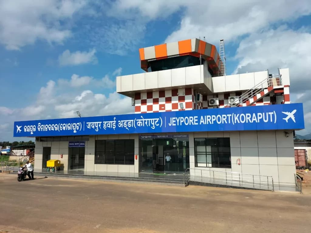 Aerial view of Jeypore Airport airport infrastructure