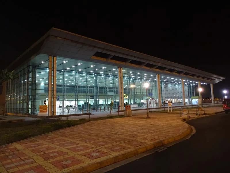 Aerial view of Kazi Nazrul Islam Airport airport infrastructure