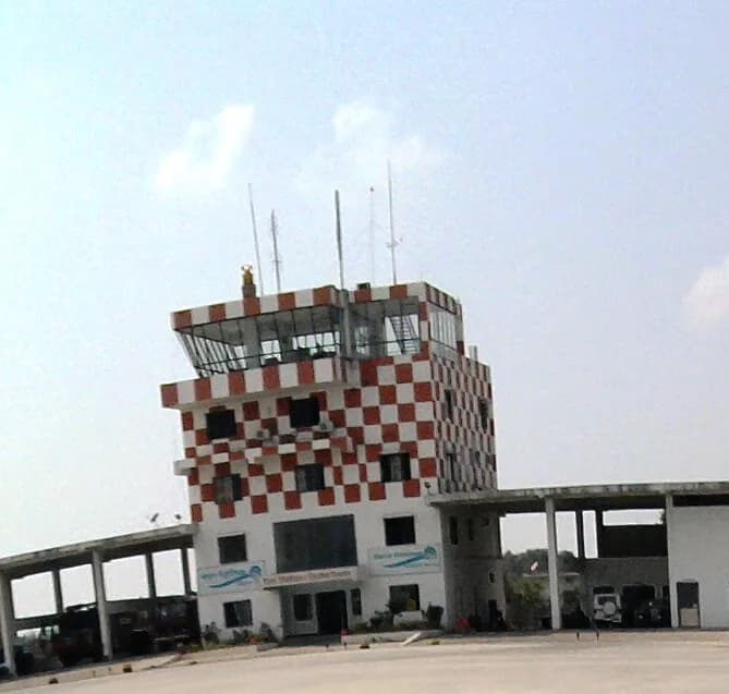 Luftaufnahme der Infrastruktur von Nanded Airport