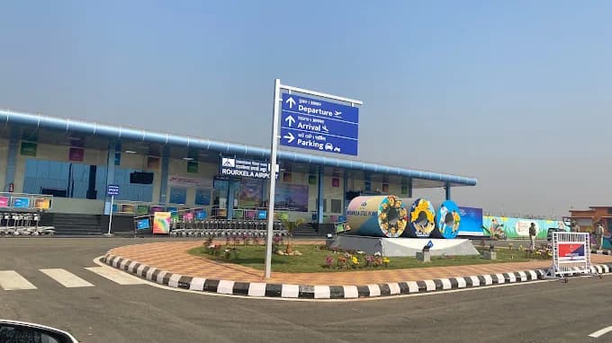 Aerial view of Rourkela Airport airport infrastructure