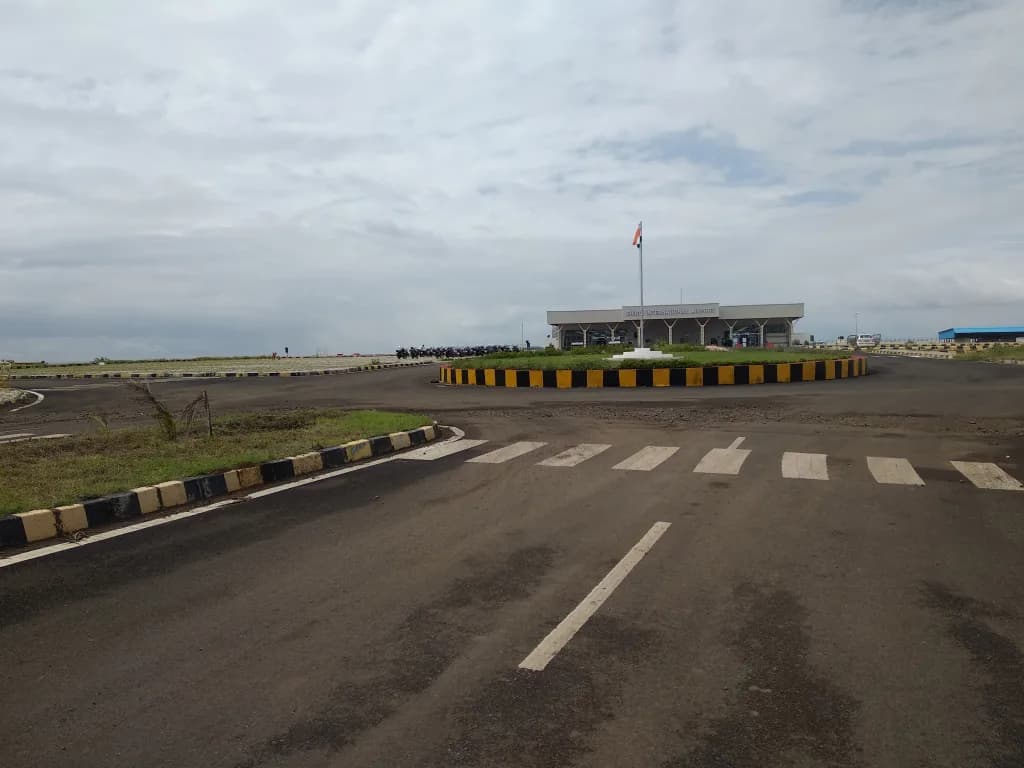 Aerial view of Shirdi International Airport airport infrastructure
