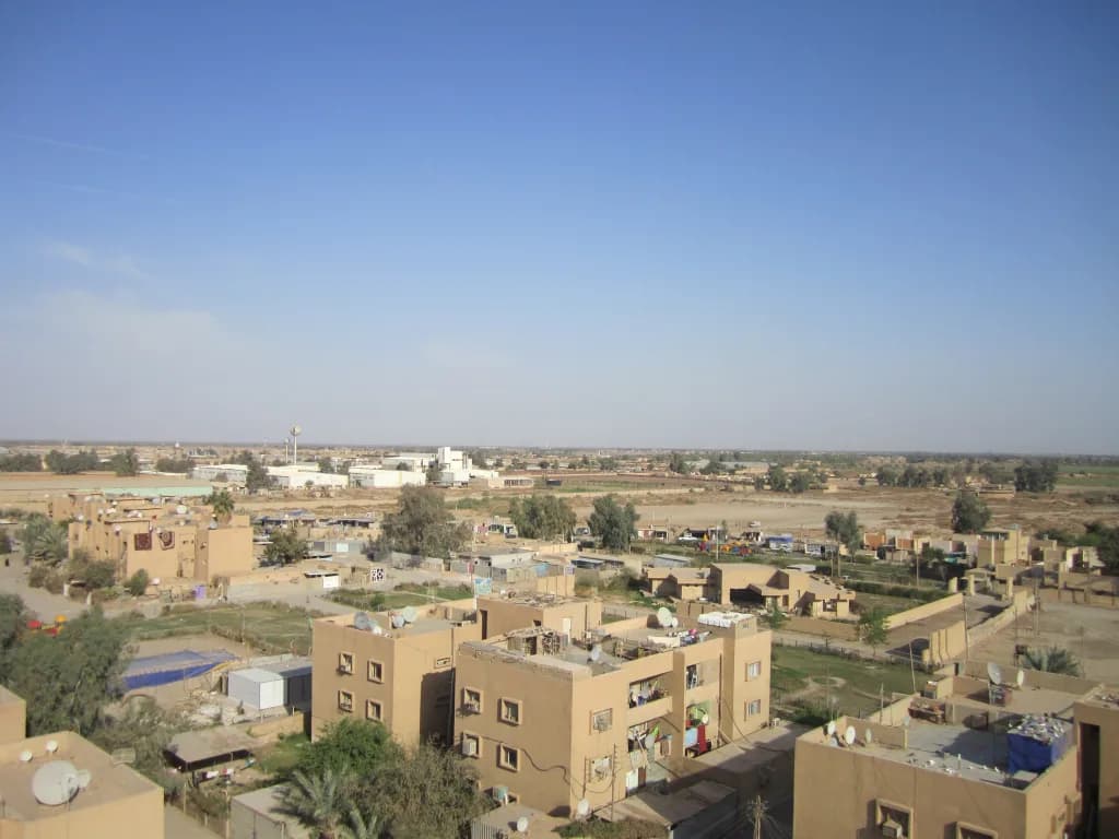 Vue aérienne de l'infrastructure de Al Taji Army Air Field