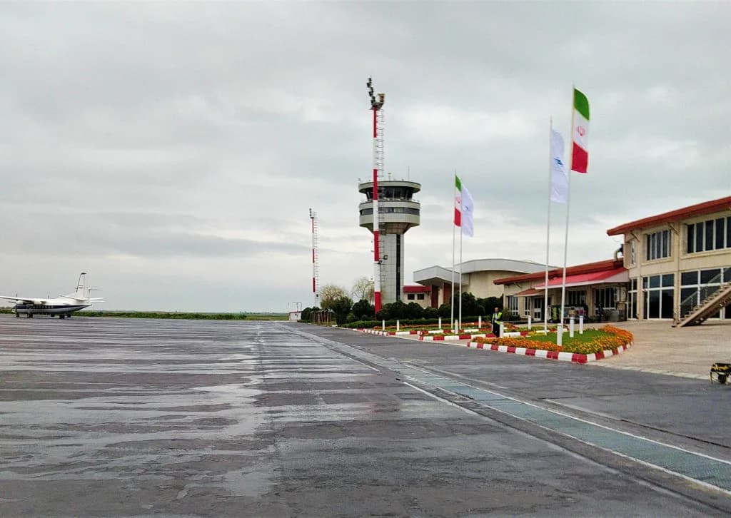 Vue aérienne de l'infrastructure de Gorgan Airport
