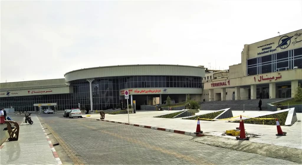 Aerial view of Mehrabad International Airport airport infrastructure