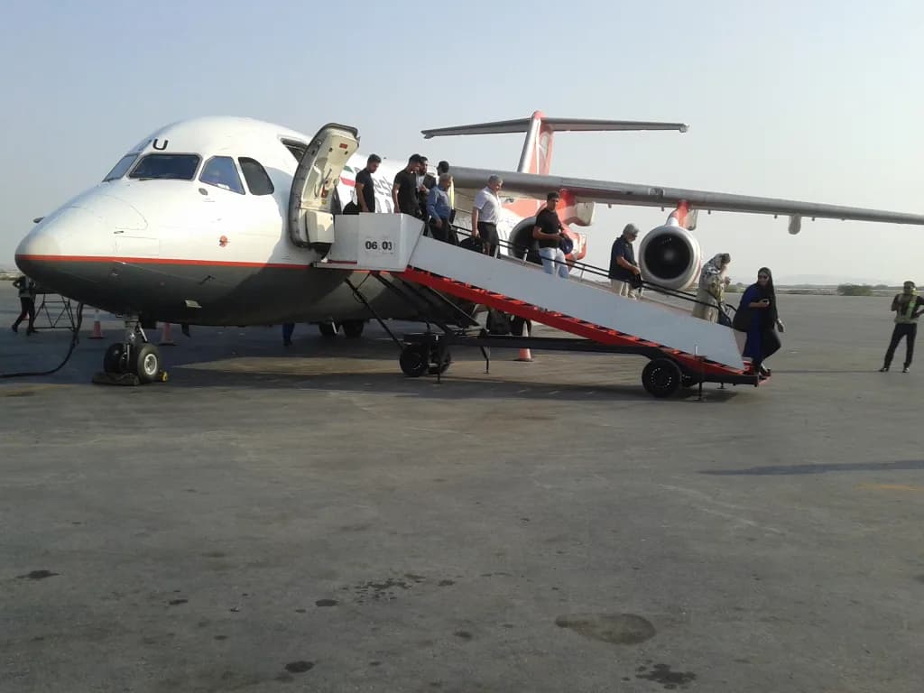Luftaufnahme der Infrastruktur von Qeshm International Airport