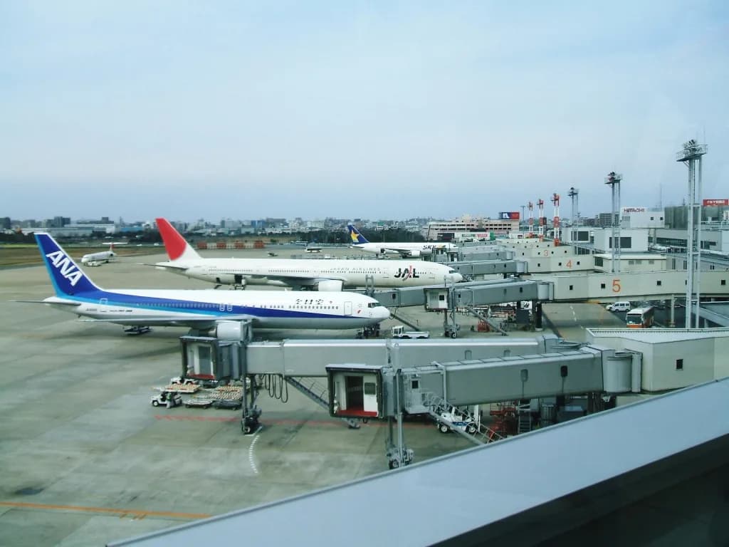 Aerial view of JMSDF Komatsushima Heliport airport infrastructure