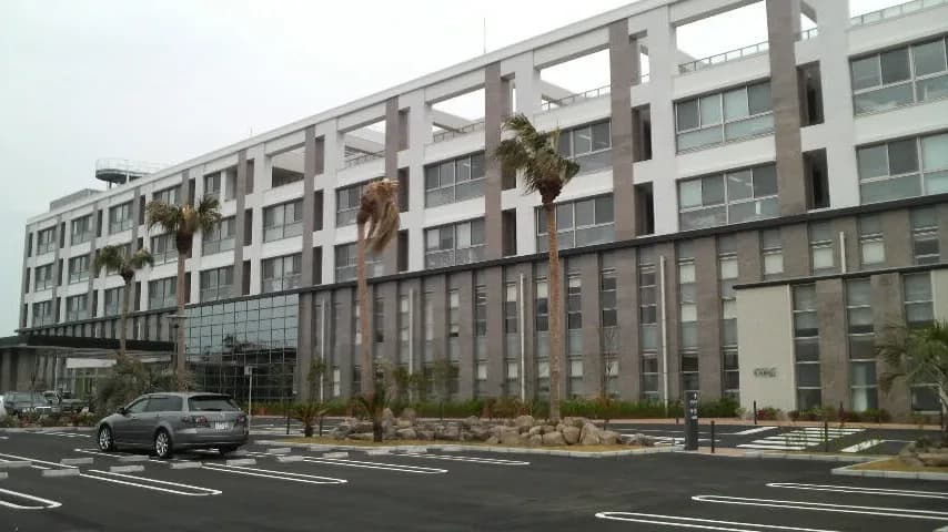 Aerial view of Taoka Hospital Helipad airport infrastructure