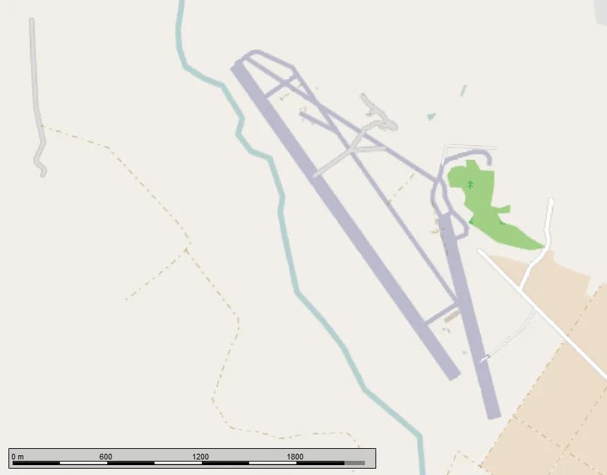Luftaufnahme der Infrastruktur von Sunchon Air Base