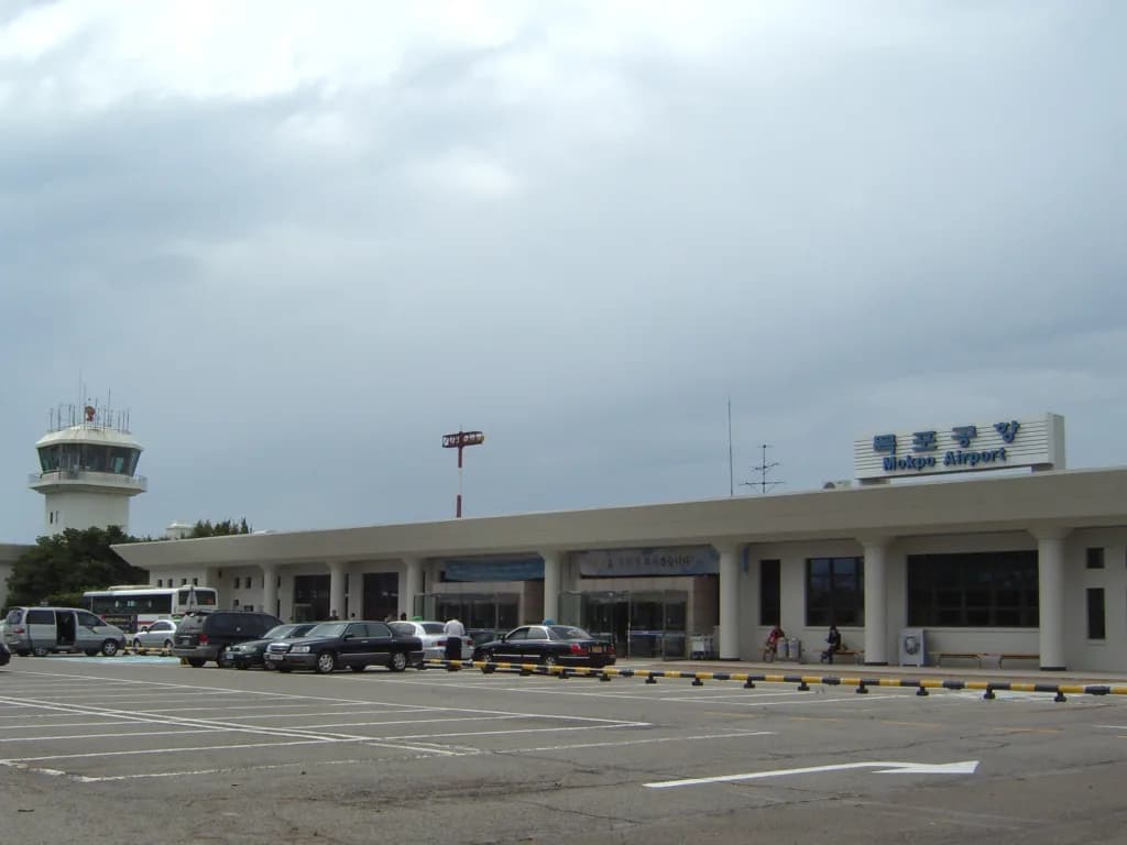 Aerial view of Mokpo Air Base airport infrastructure