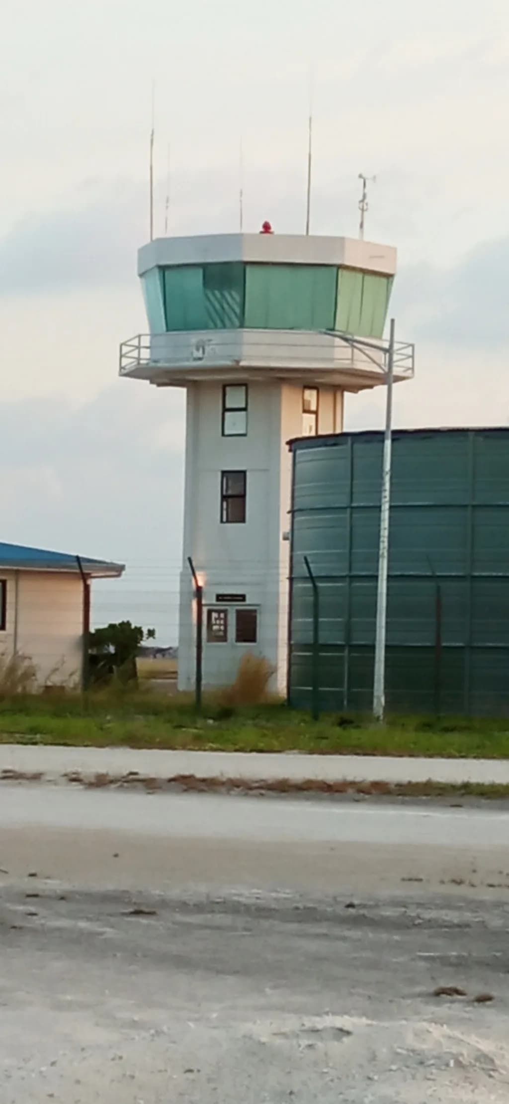 Aerial view of Dhaalu Atoll Airport airport infrastructure