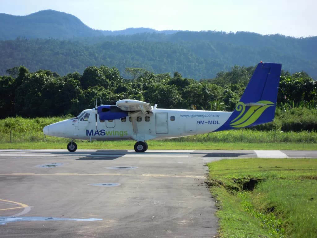 Vue aérienne de l'infrastructure de Lawas Airport