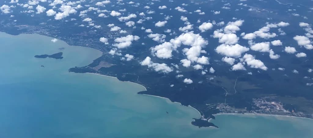 Vue aérienne de l'infrastructure de Mersing Airport