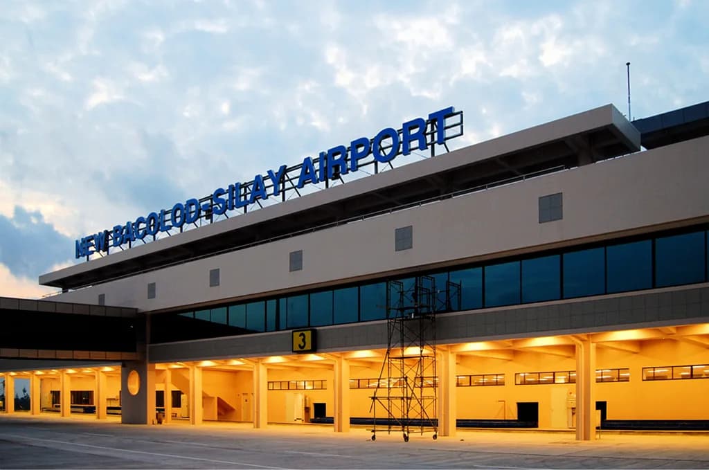 Luftaufnahme der Infrastruktur von Bacolod-Silay International Airport