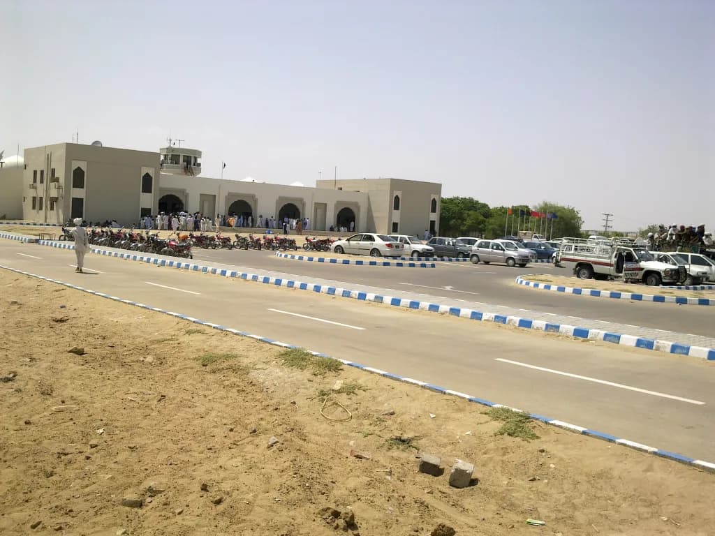 Aerial view of Dera Ghazi Khan Airport airport infrastructure