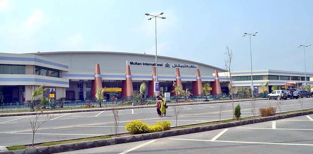 Aerial view of Multan International Airport airport infrastructure