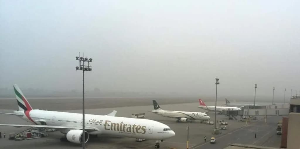 Luftaufnahme der Infrastruktur von Sialkot International Airport