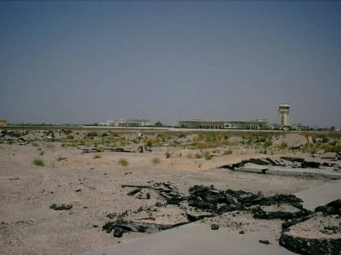 Vue aérienne de l'infrastructure de Yasser Arafat International Airport