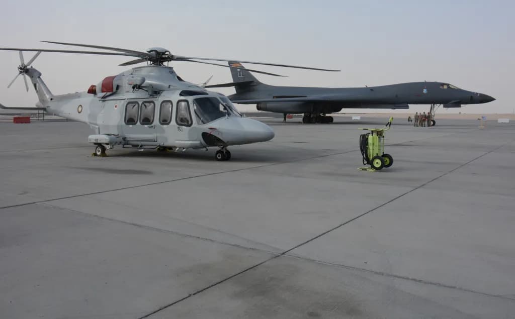 Vue aérienne de l'infrastructure de Al Udeid Air Base
