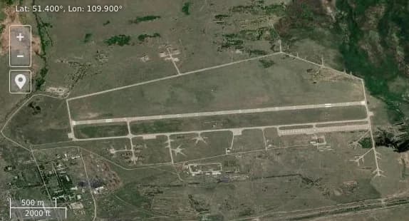 Panorama infrastruktury portu Bada Air Base