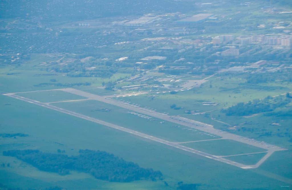 Vue aérienne de l'infrastructure de Chelyabinsk Shagol Airport