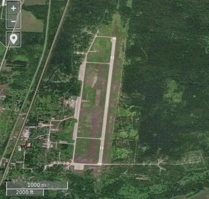 Panorama infrastruktury portu Dolinsk-Sokol Air Base